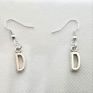 7/$10 D Initial Earrings, NEW